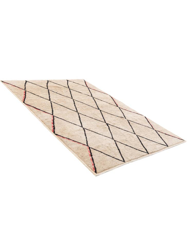 Detail image of 5' 4 x 7' 9 Hand Knotted Moroccan Wool Rug