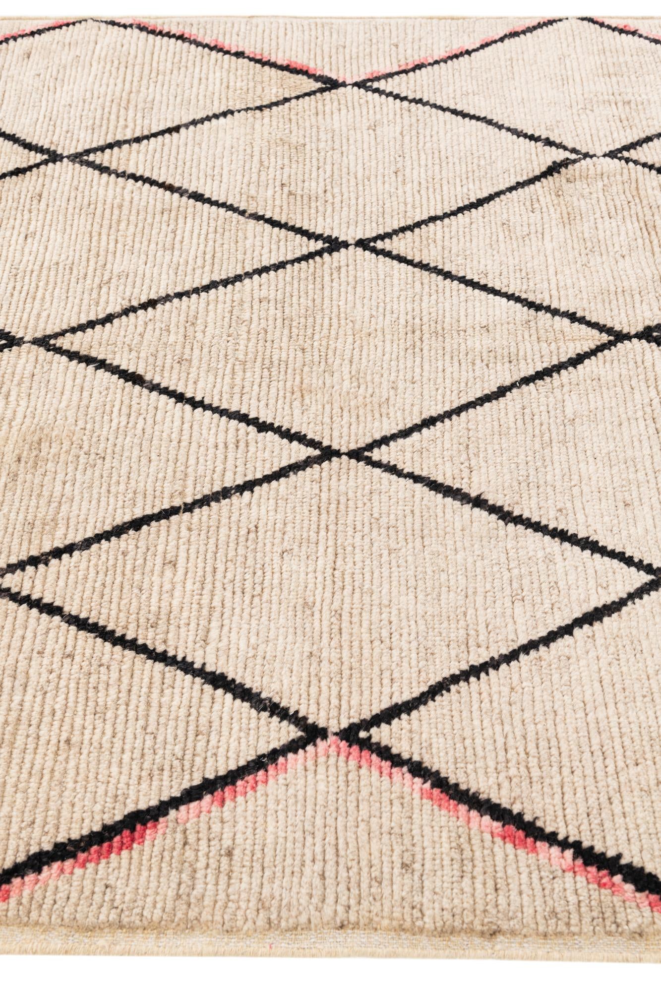 5' 4 x 7' 9 Hand Knotted Moroccan Wool Rug