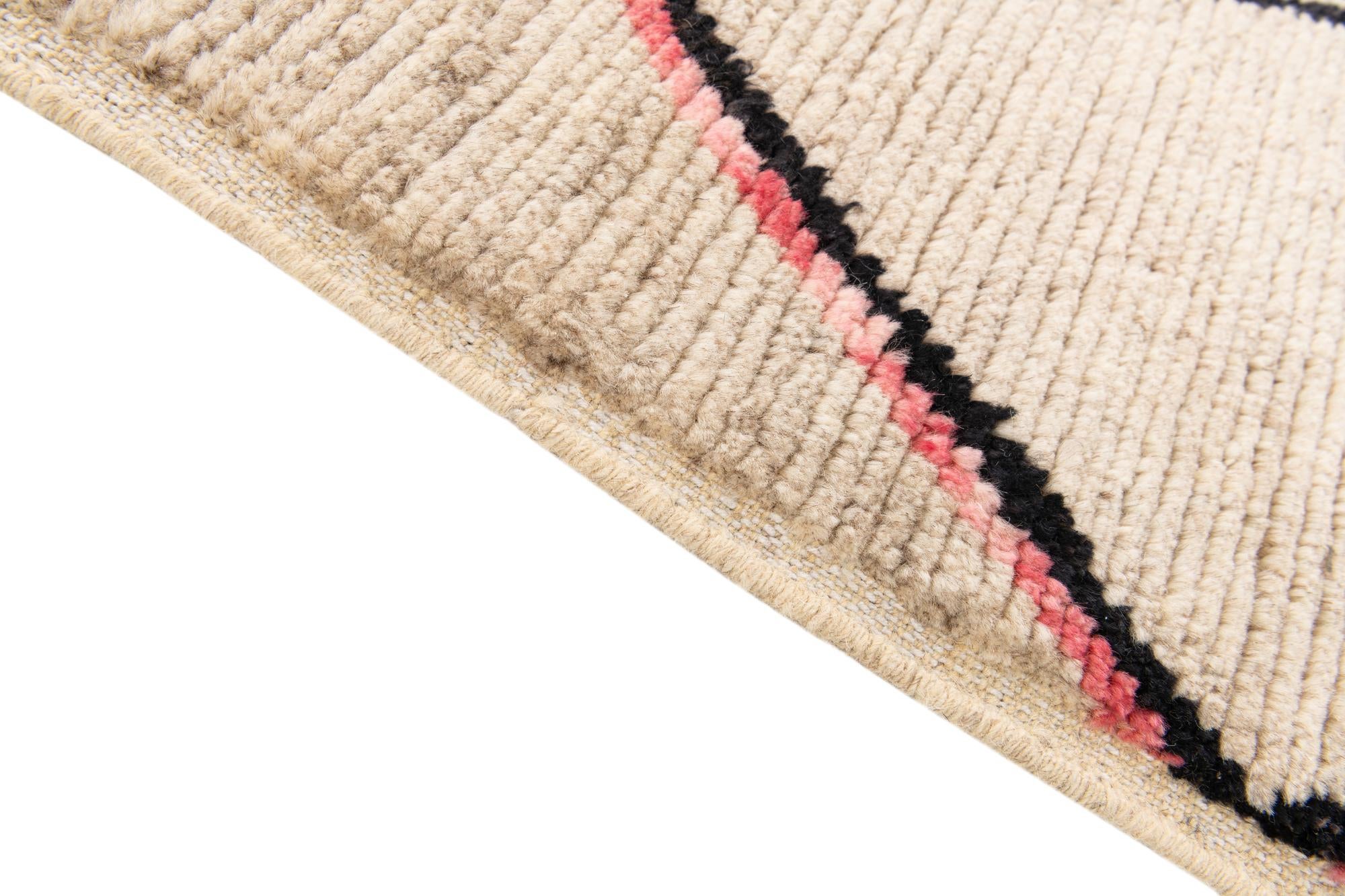 5' 4 x 7' 9 Hand Knotted Moroccan Wool Rug