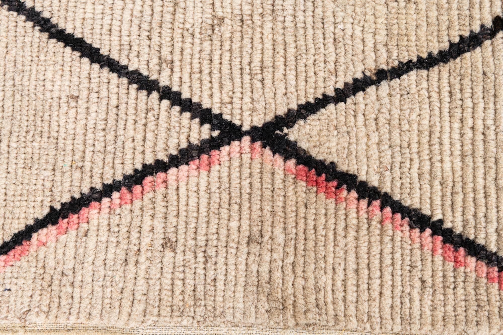 5' 4 x 7' 9 Hand Knotted Moroccan Wool Rug