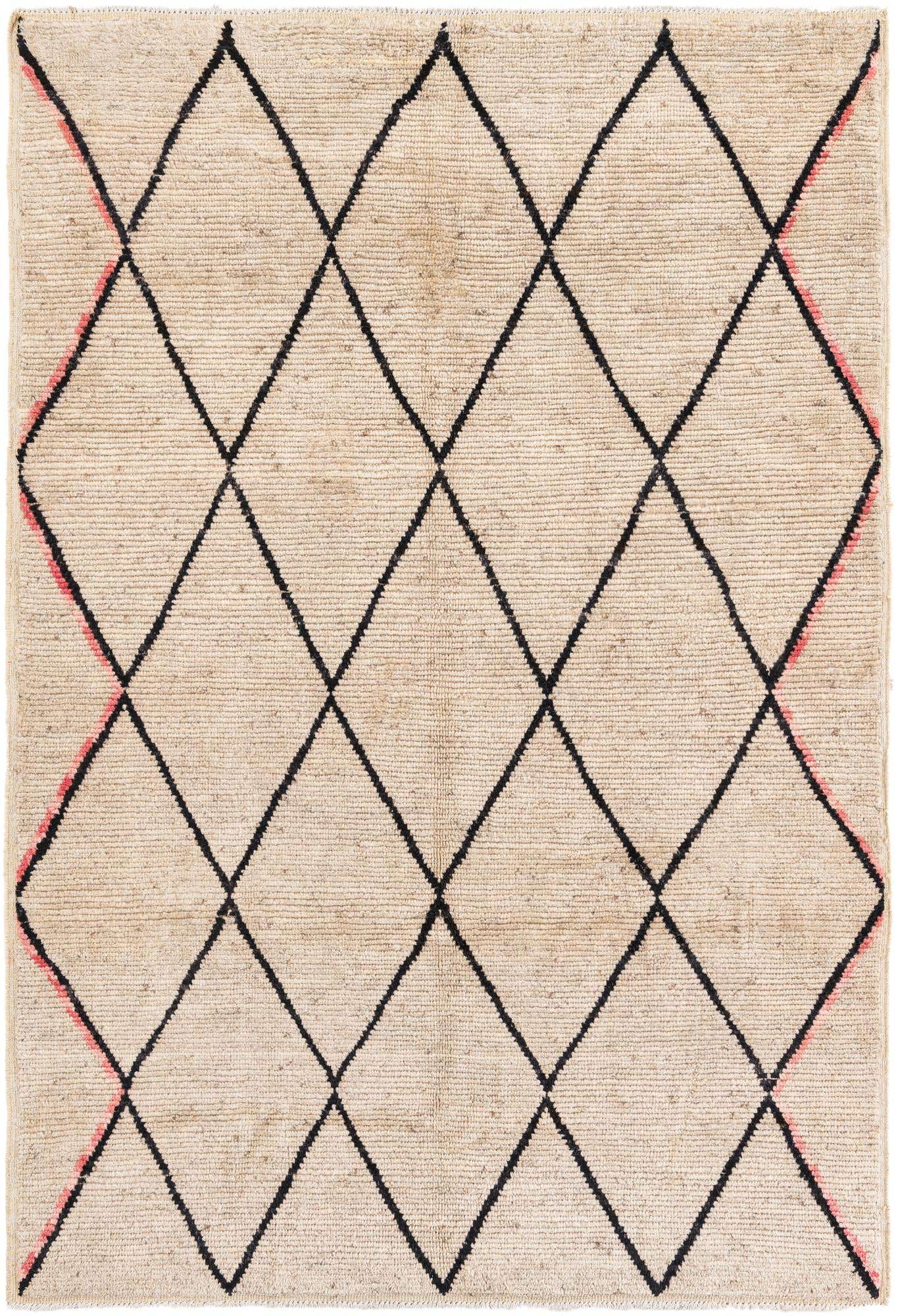 5' 4 x 7' 9 Hand Knotted Moroccan Wool Rug