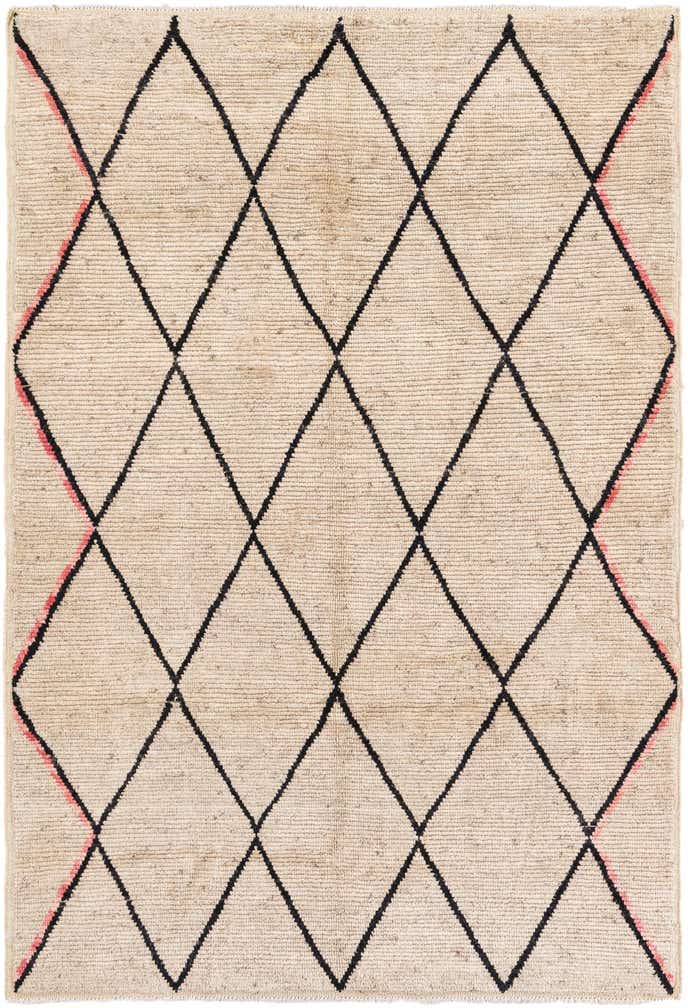 5' 4 x 7' 9 Hand Knotted Moroccan Wool Rug