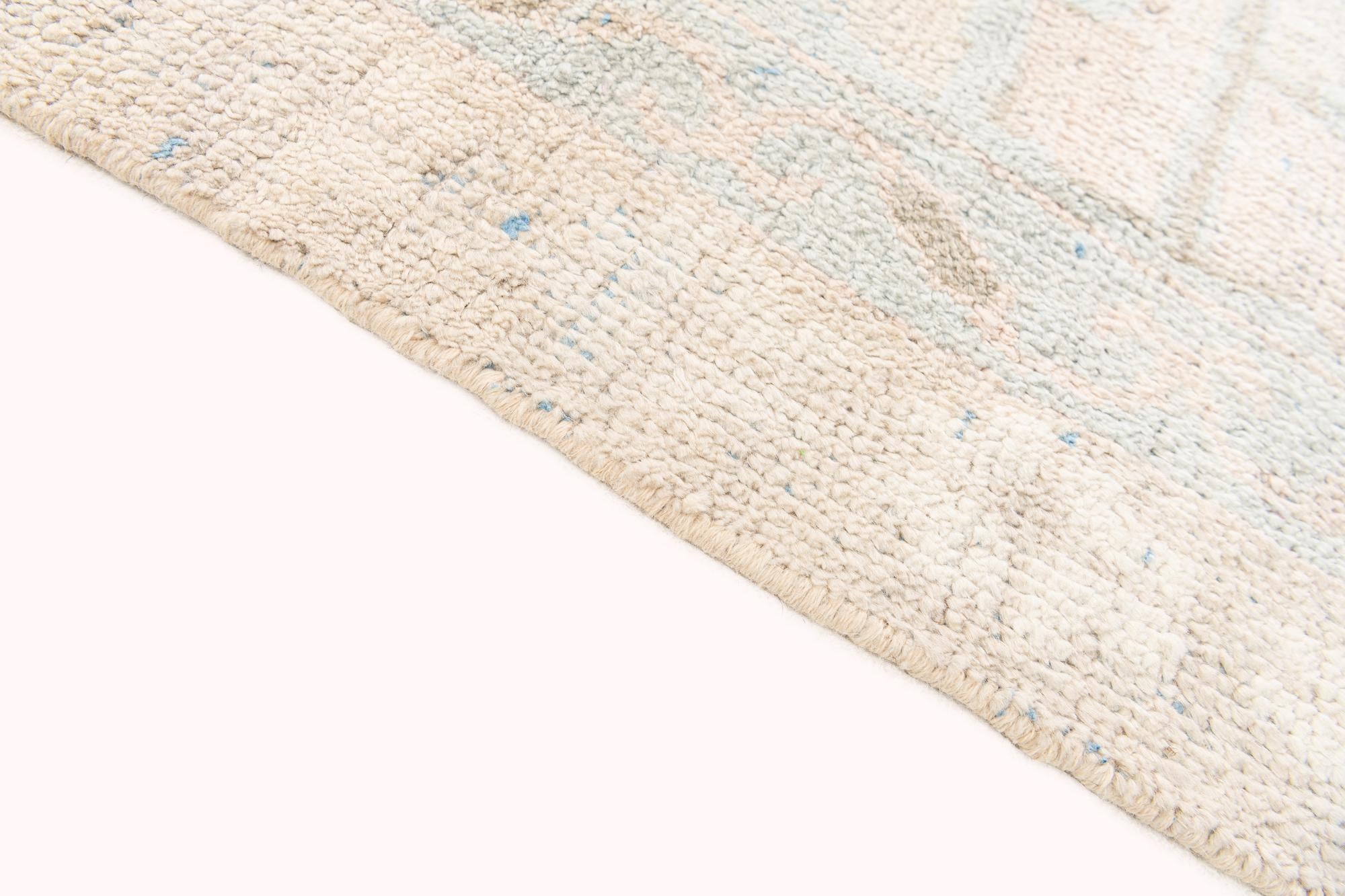 7' 2 x 10' Hand Knotted Moroccan Wool Rug
