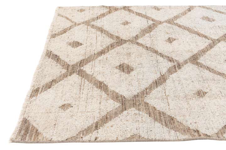 4' 3 x 7' 8 Hand Knotted Moroccan Wool Rug
