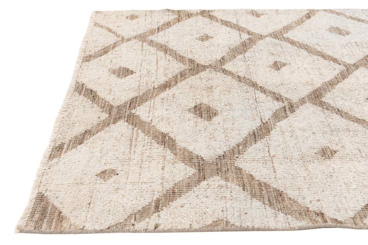 Detail image of 4' 3 x 7' 8 Hand Knotted Moroccan Wool Rug