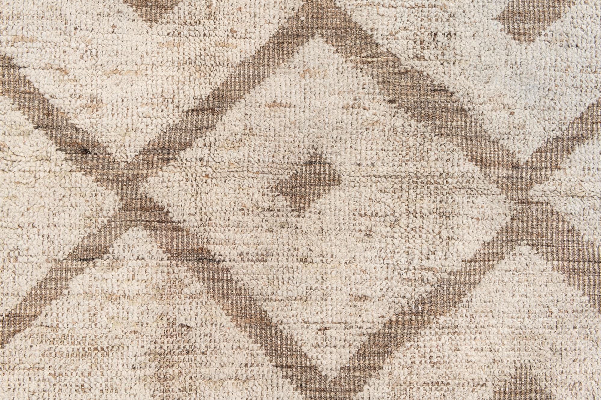 4' 3 x 7' 8 Hand Knotted Moroccan Wool Rug