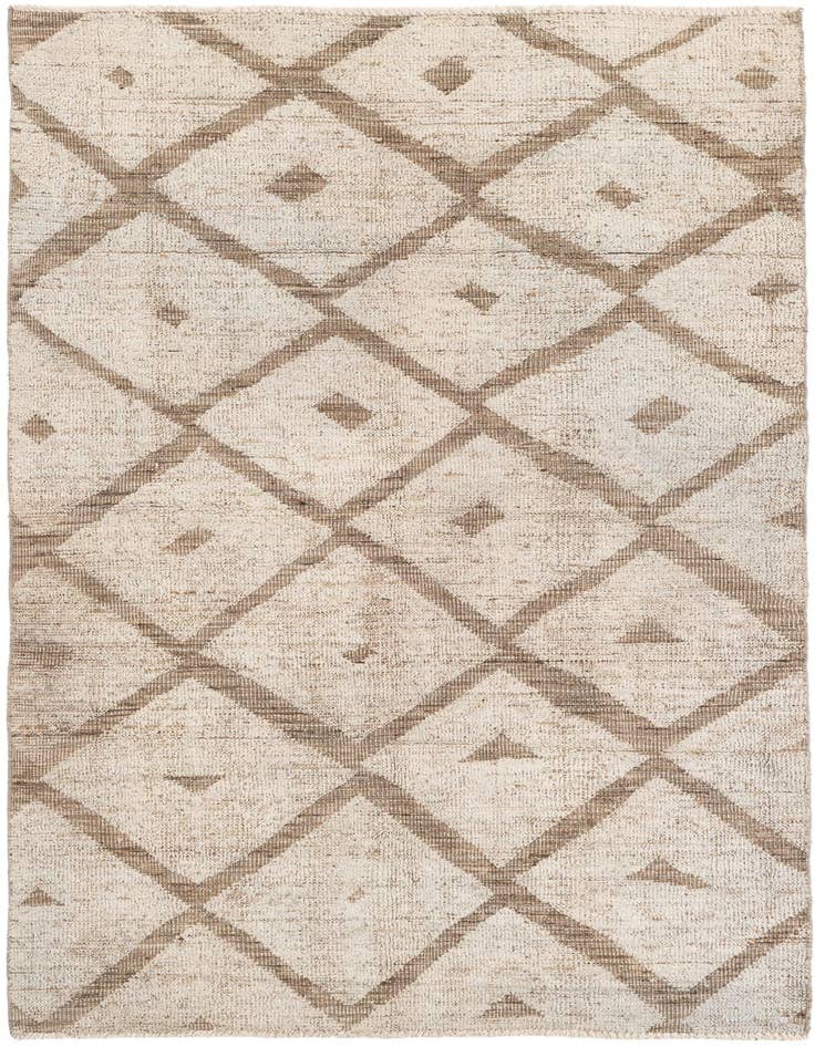 Detail image of 4' 3 x 7' 8 Hand Knotted Moroccan Wool Rug