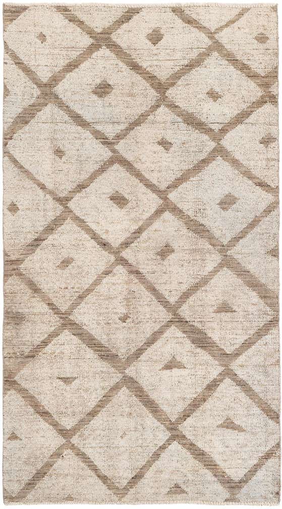 4' 3 x 7' 8 Hand Knotted Moroccan Wool Rug