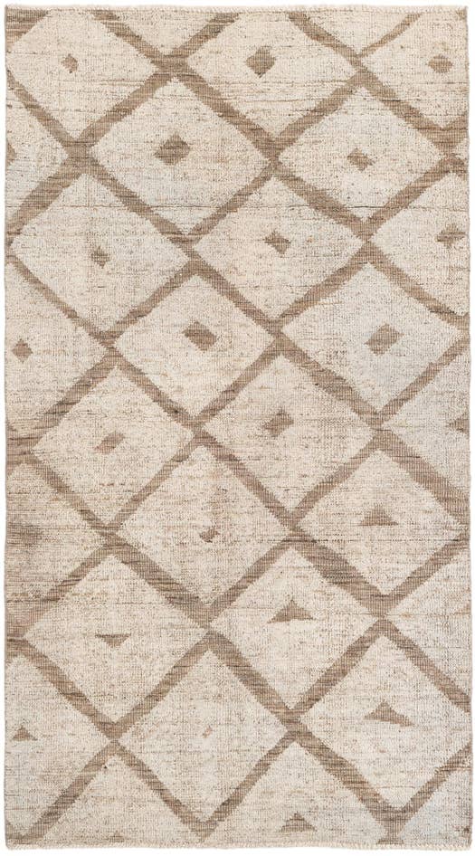 Detail image of 4' 3 x 7' 8 Hand Knotted Moroccan Wool Rug