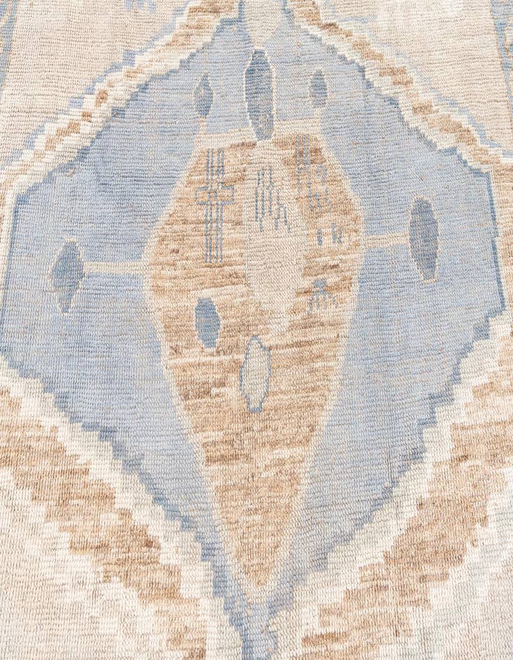 Detail image of 8' 10 x 12'  Hand Knotted Moroccan Wool Rug