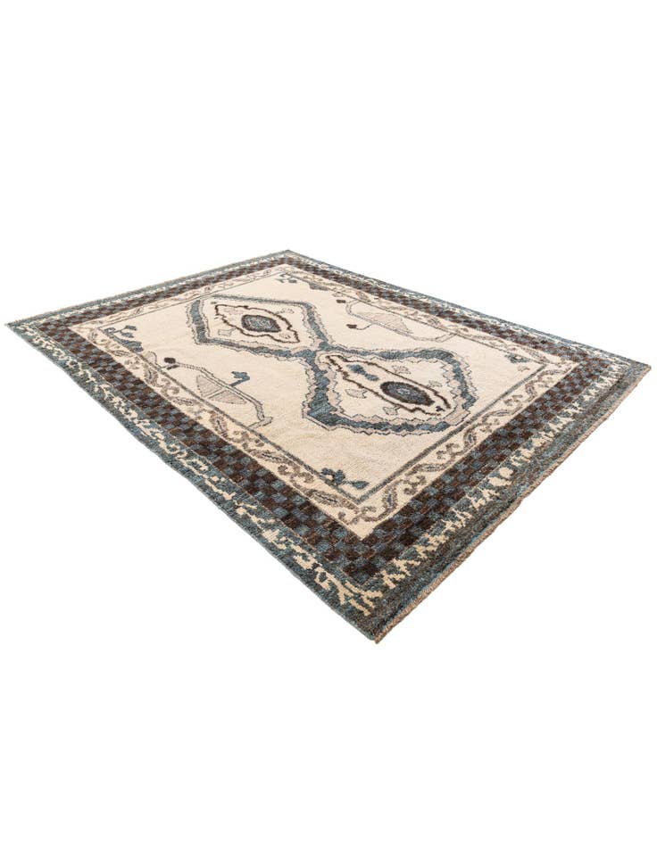 Detail image of 8' x 10' 4 Hand Knotted Moroccan Wool Rug