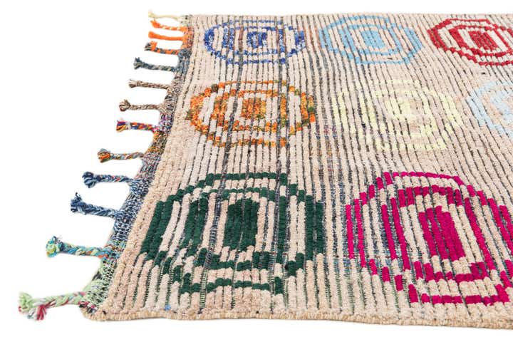 5' 6 x 8' 4 Hand Knotted Moroccan Wool Rug