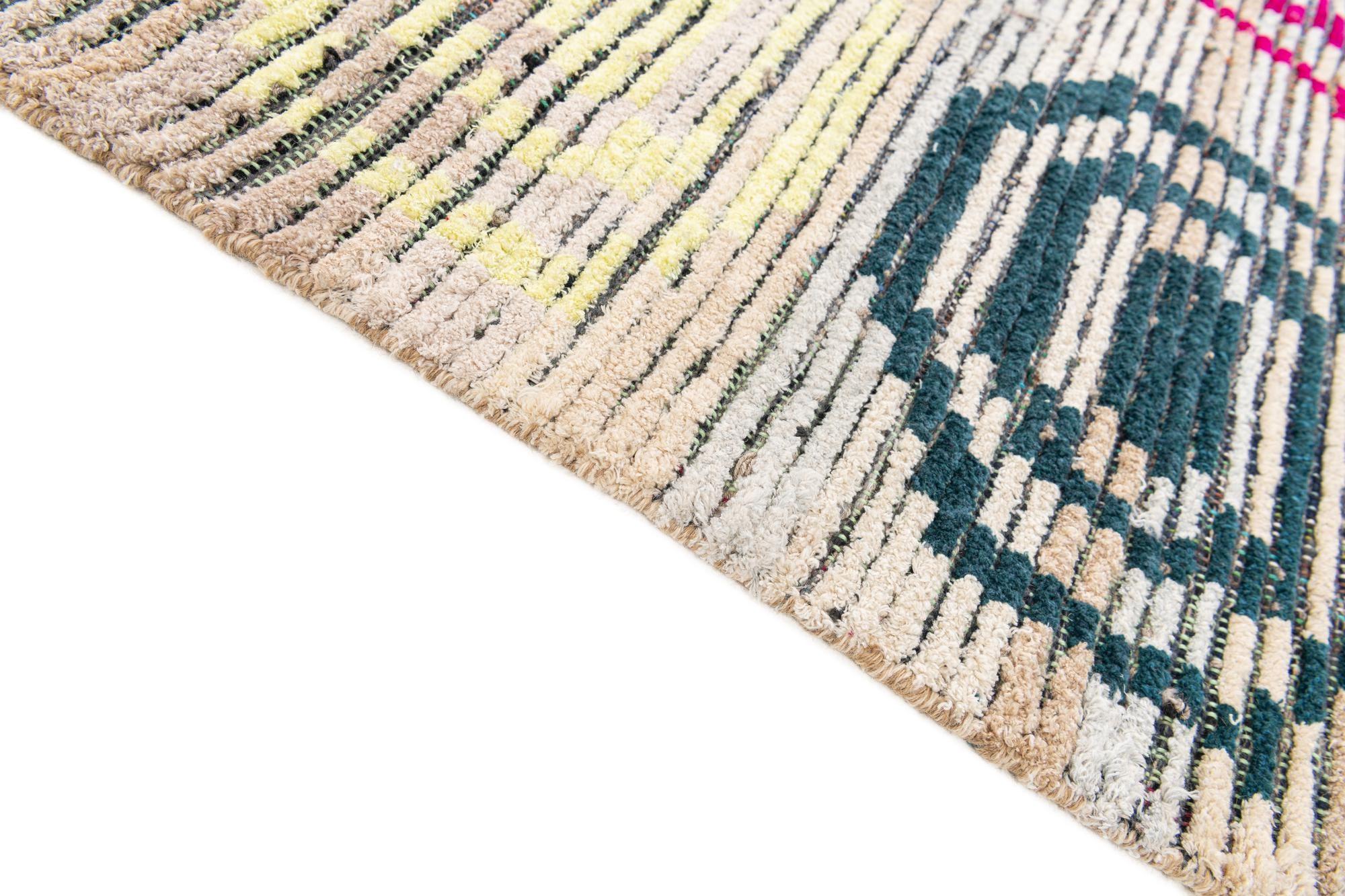 5' 6 x 8' 4 Hand Knotted Moroccan Wool Rug