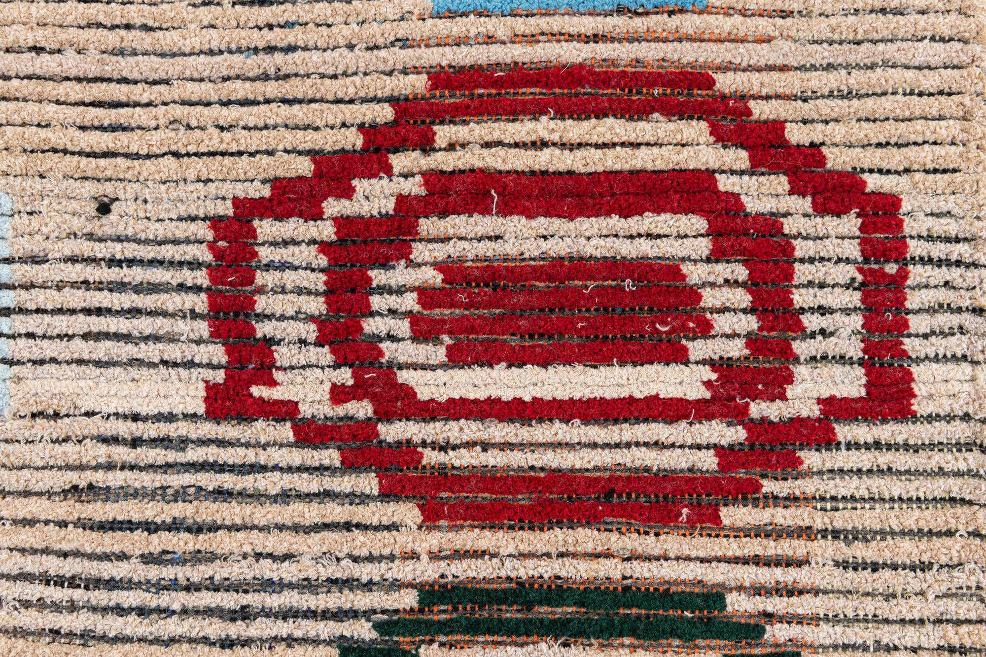 5' 6 x 8' 4 Hand Knotted Moroccan Wool Rug