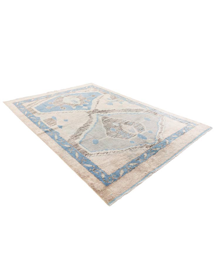 Detail image of 7' 2 x 10'  Hand Knotted Moroccan Wool Rug