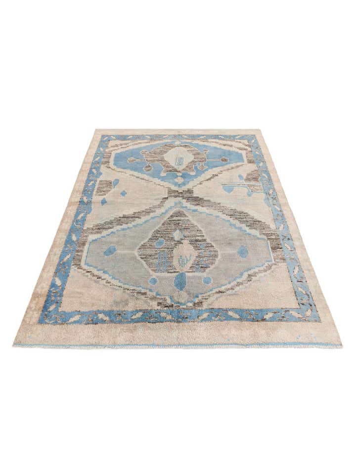 7' 2 x 10' Hand Knotted Moroccan Wool Rug