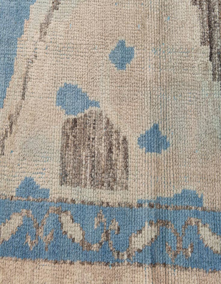 Detail image of 7' 2 x 10'  Hand Knotted Moroccan Wool Rug