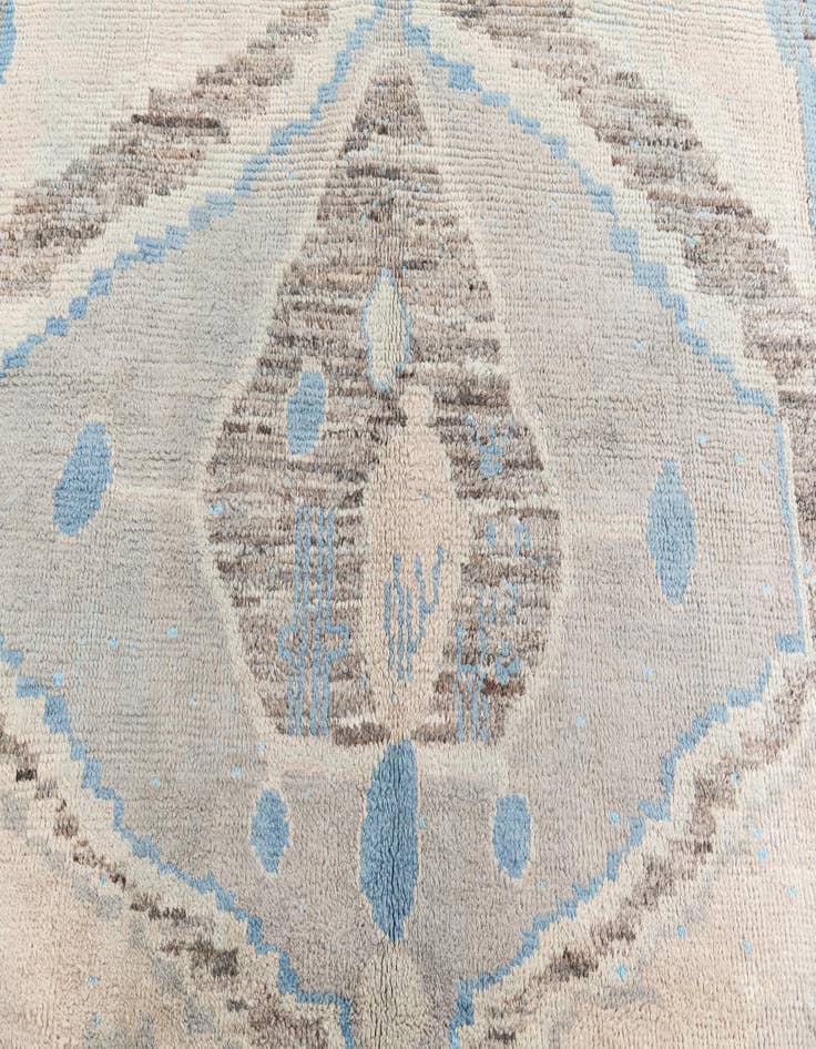 Detail image of 7' 2 x 10'  Hand Knotted Moroccan Wool Rug