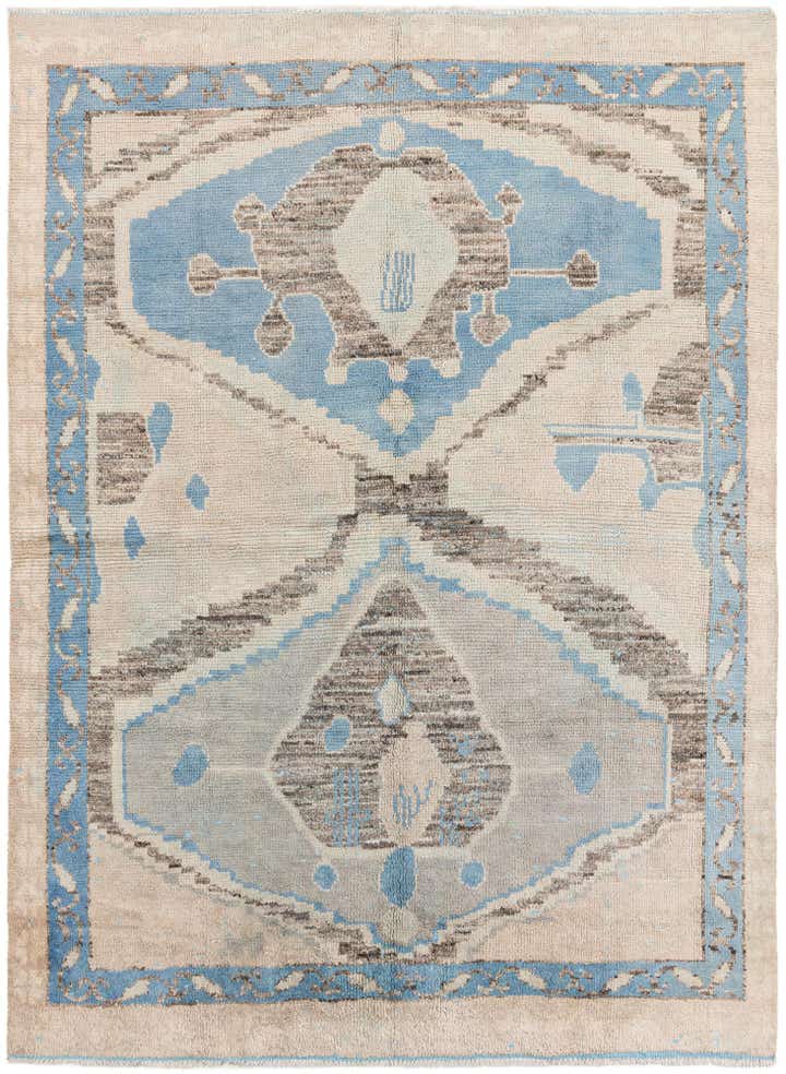 7' 2 x 10' Hand Knotted Moroccan Wool Rug