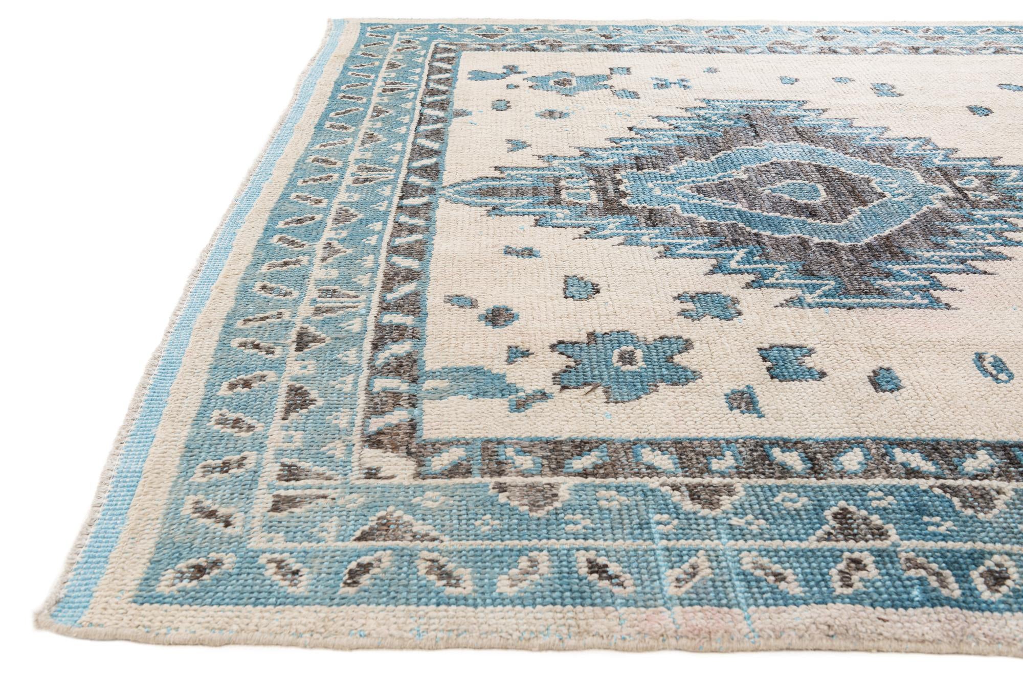 7' 8 x 10' 1 Hand Knotted Moroccan Wool Rug