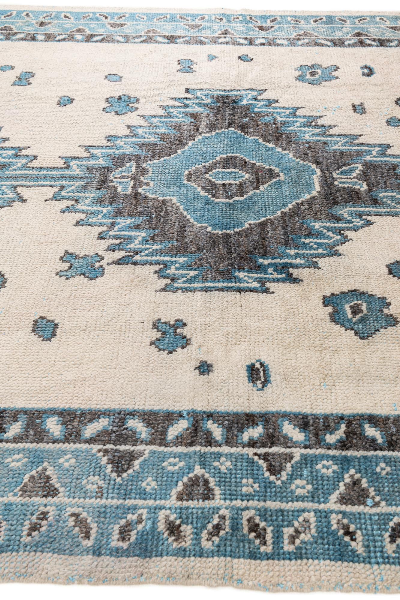 7' 8 x 10' 1 Hand Knotted Moroccan Wool Rug