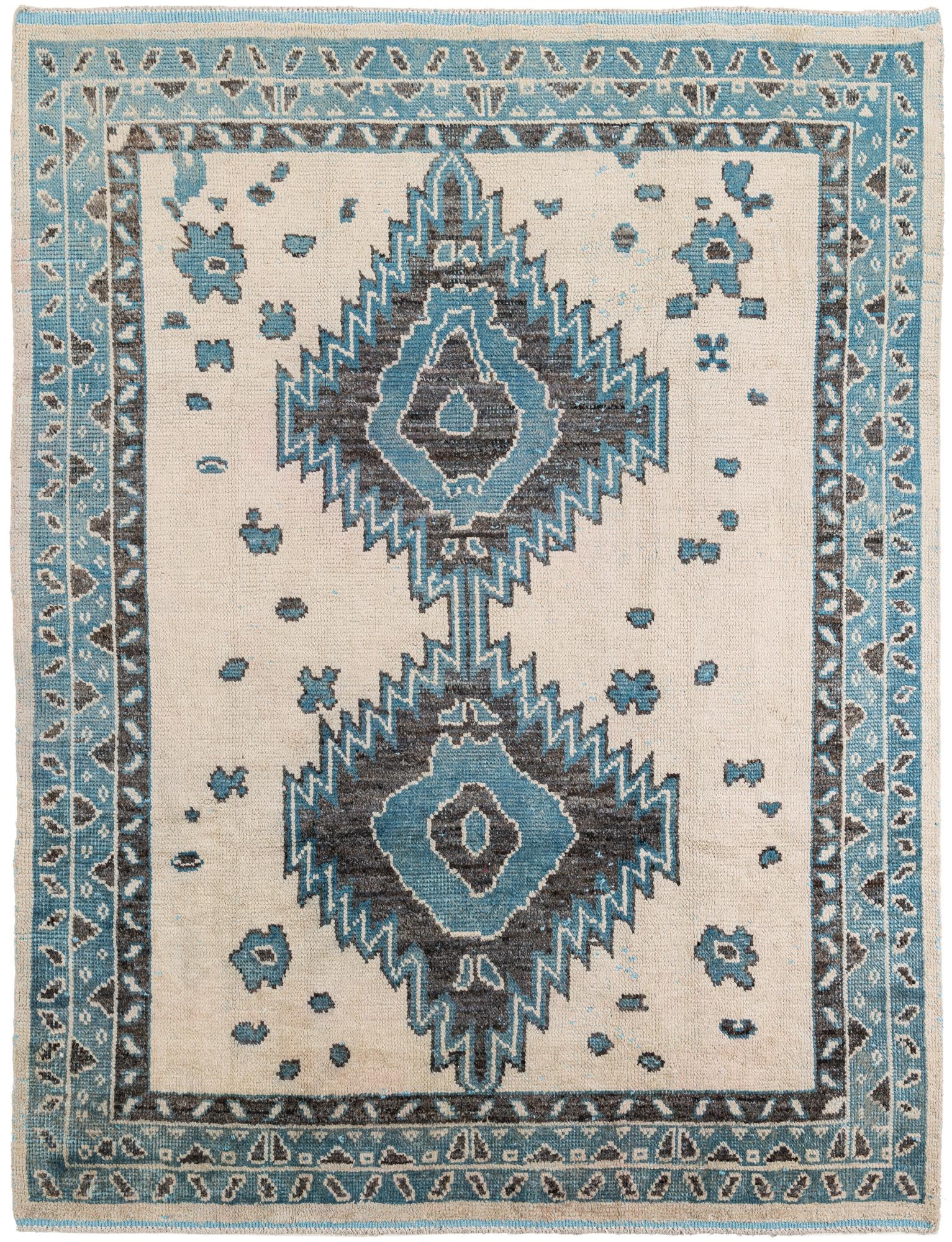 7' 8 x 10' 1 Hand Knotted Moroccan Wool Rug