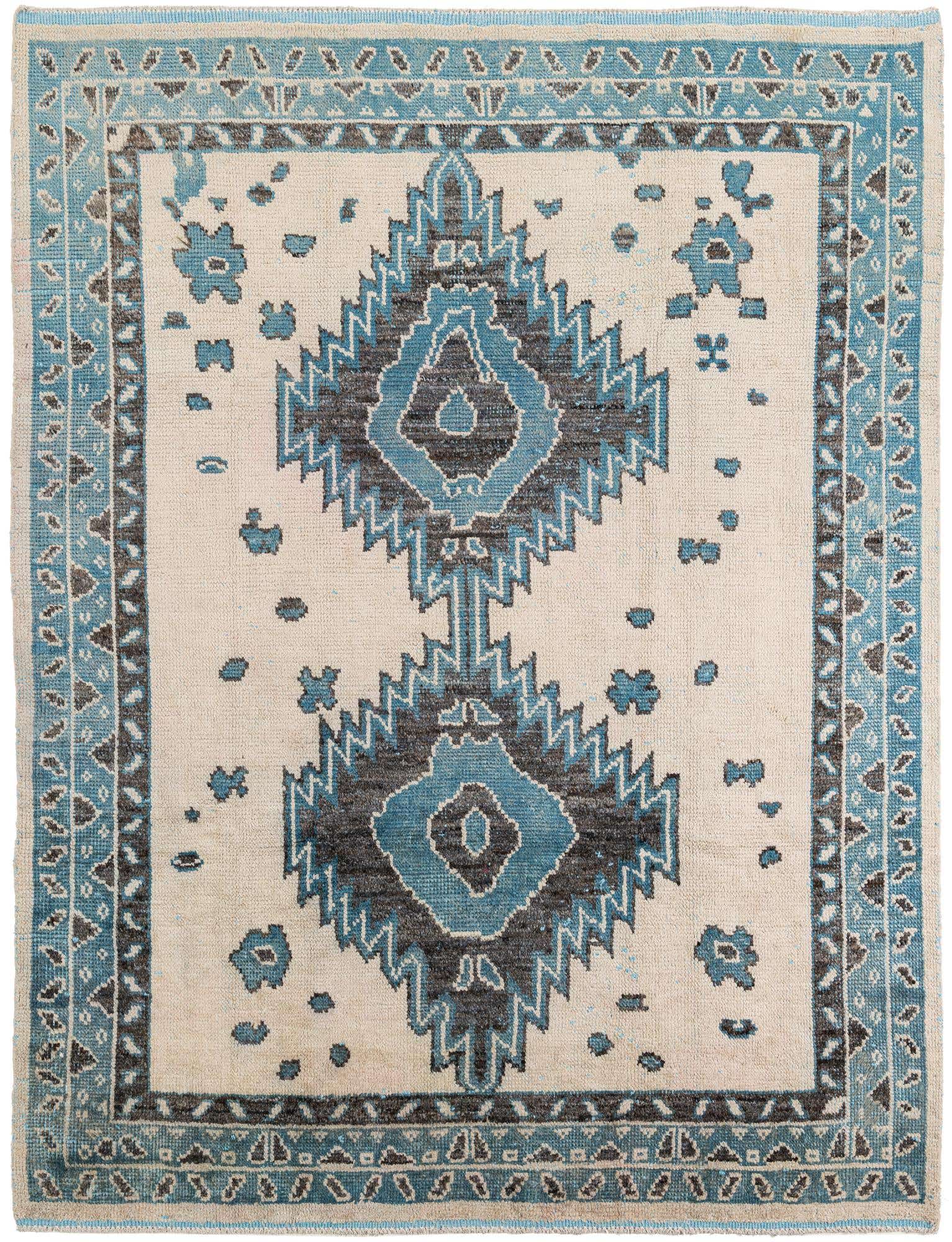 7' 8 x 10' 1 Hand Knotted Moroccan Wool Rug