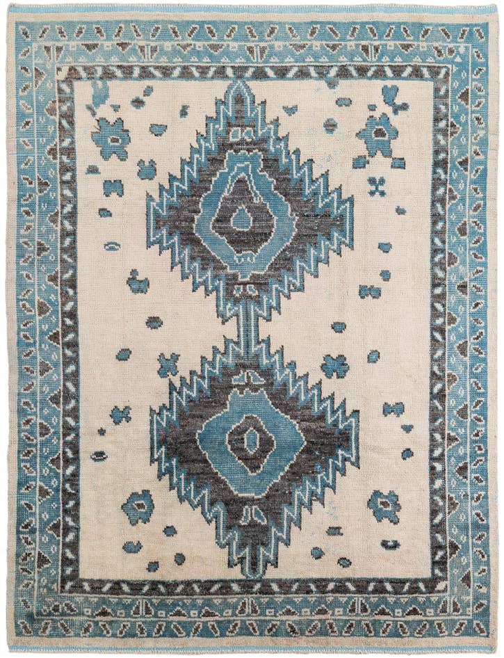 Detail image of 7' 8 x 10' 1 Hand Knotted Moroccan Wool Rug