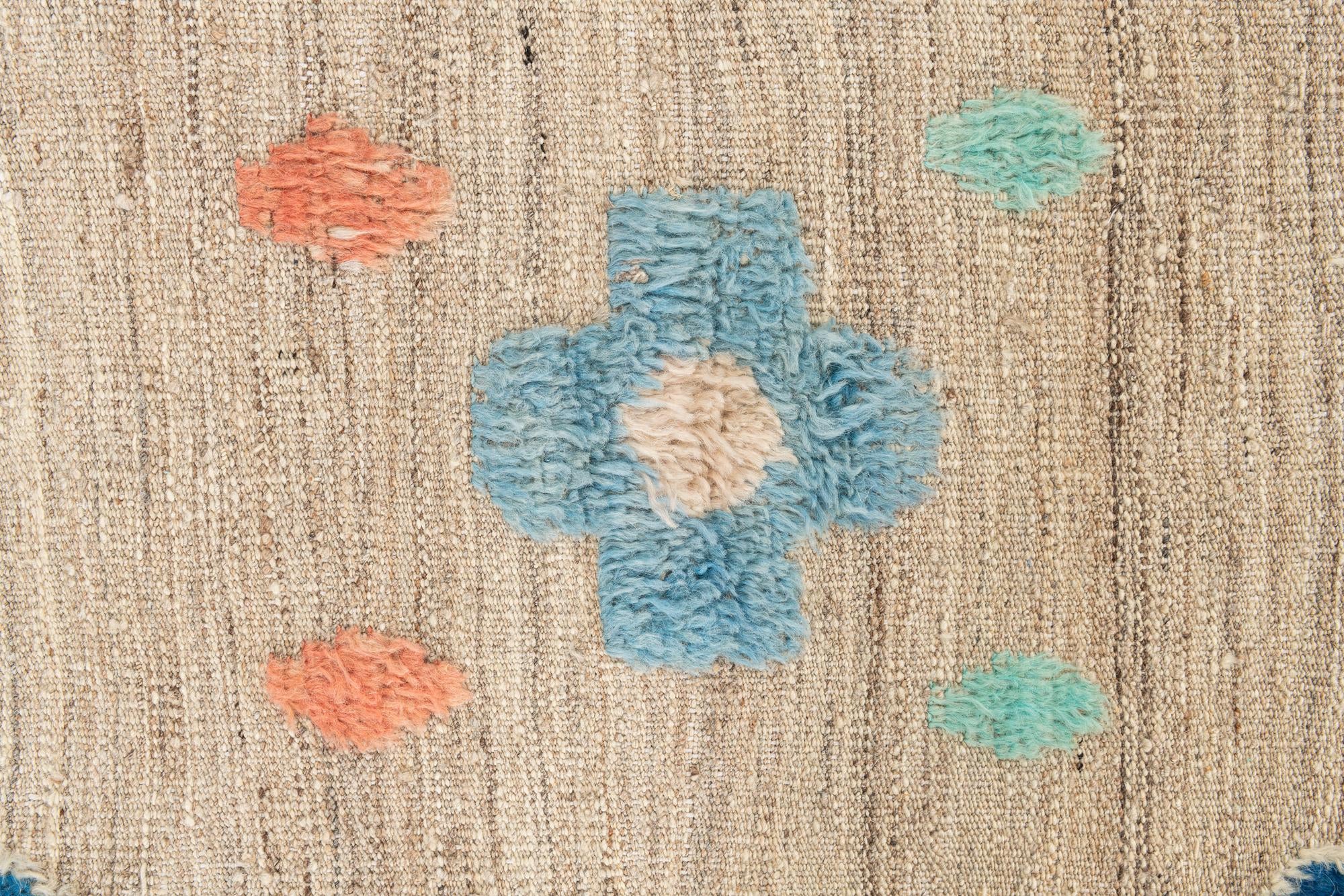 8' 1 x 10' 6 Hand Knotted Moroccan Wool Rug