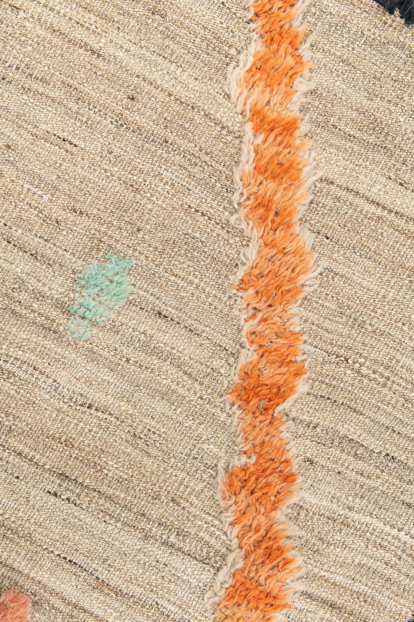 8' 1 x 10' 6 Hand Knotted Moroccan Wool Rug
