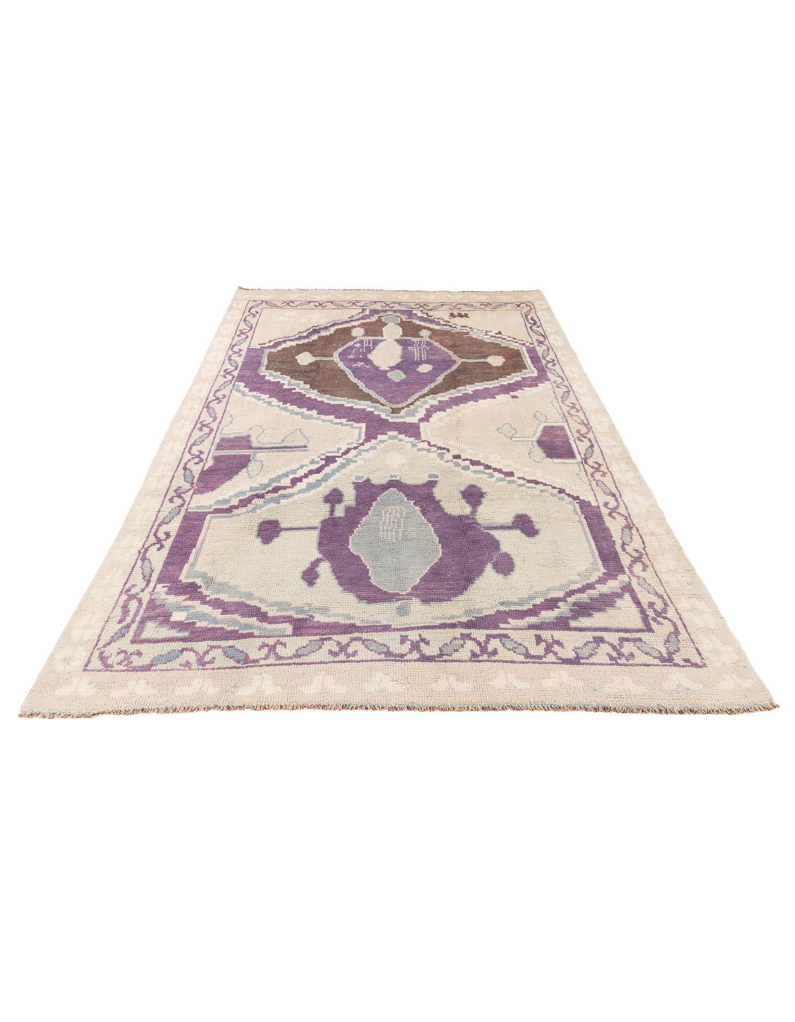 7' 4 x 10' 3 Hand Knotted Moroccan Wool Rug