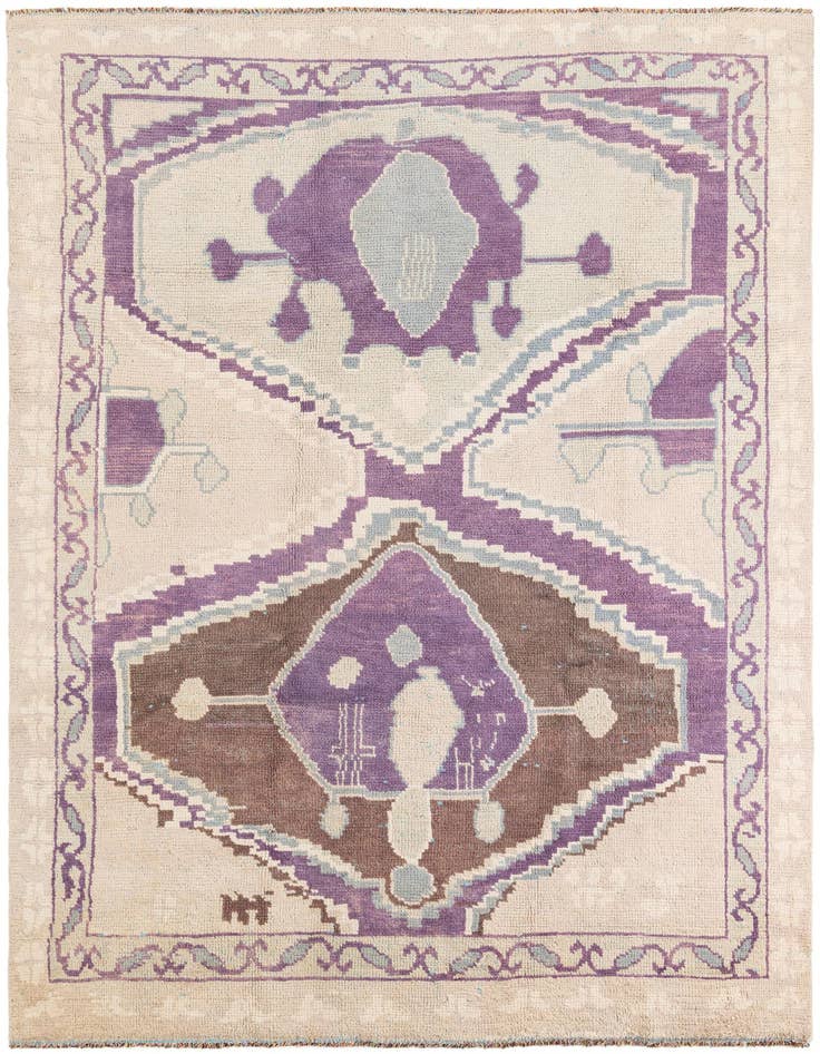 Detail image of 7' 4 x 10' 3 Hand Knotted Moroccan Wool Rug