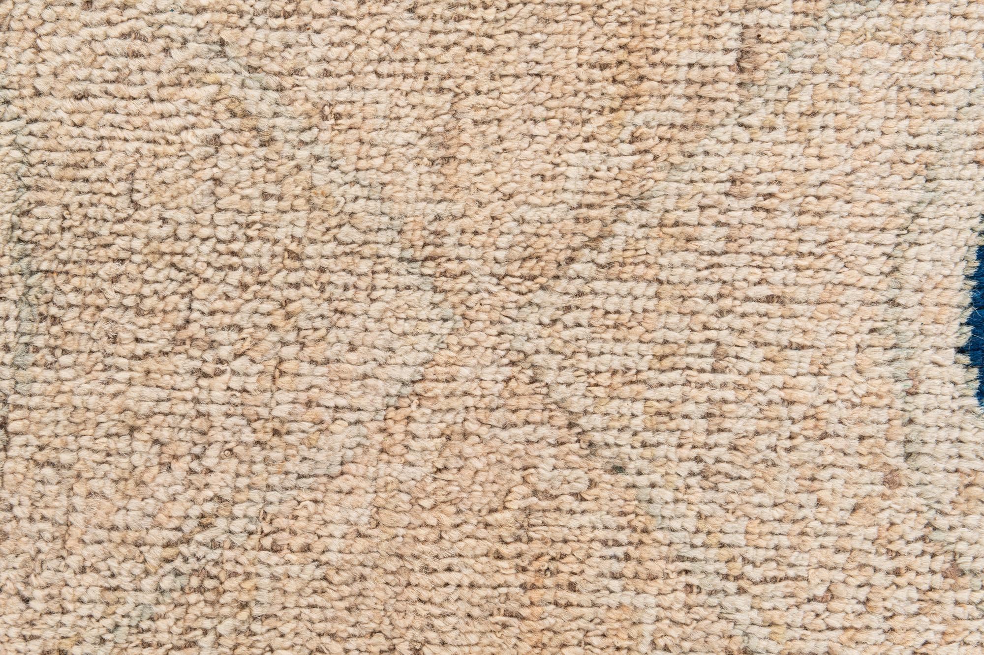 9' 1 x 12' 3 Hand Knotted Moroccan Wool Rug