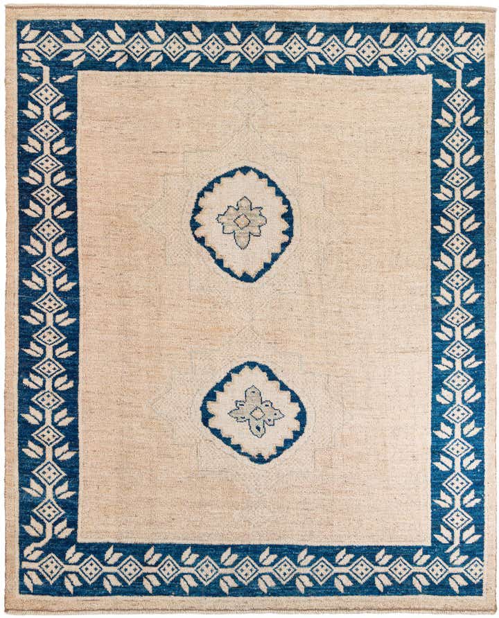 9' 1 x 12' 3 Hand Knotted Moroccan Wool Rug