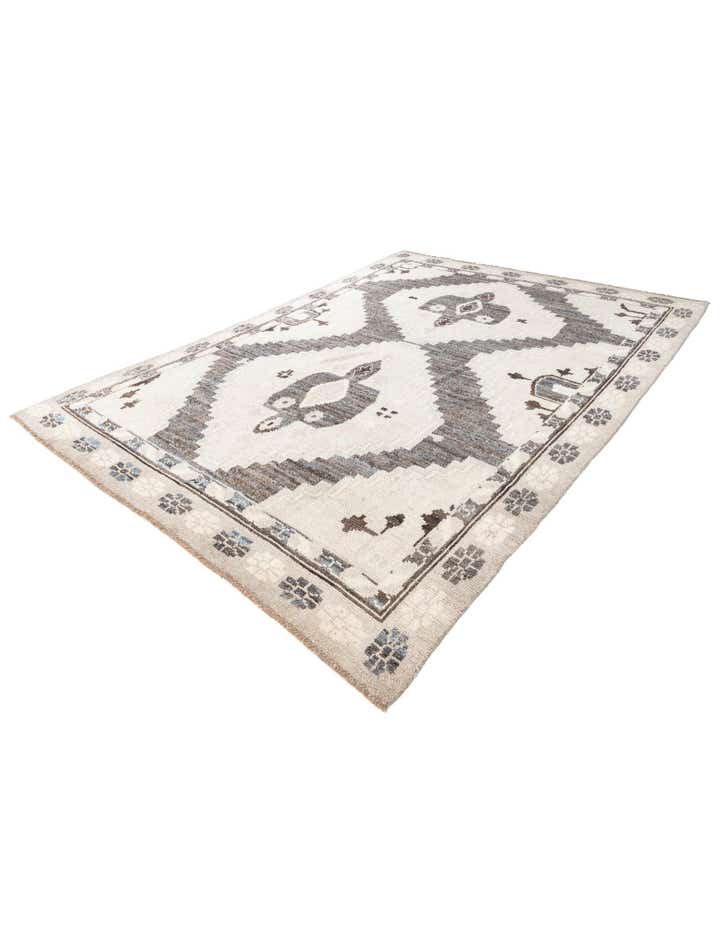 9' x 12' 1 Hand Knotted Moroccan Wool Rug