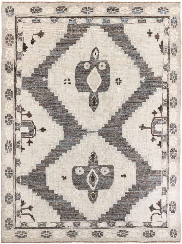 9' x 12' 1 Hand Knotted Moroccan Wool Rug