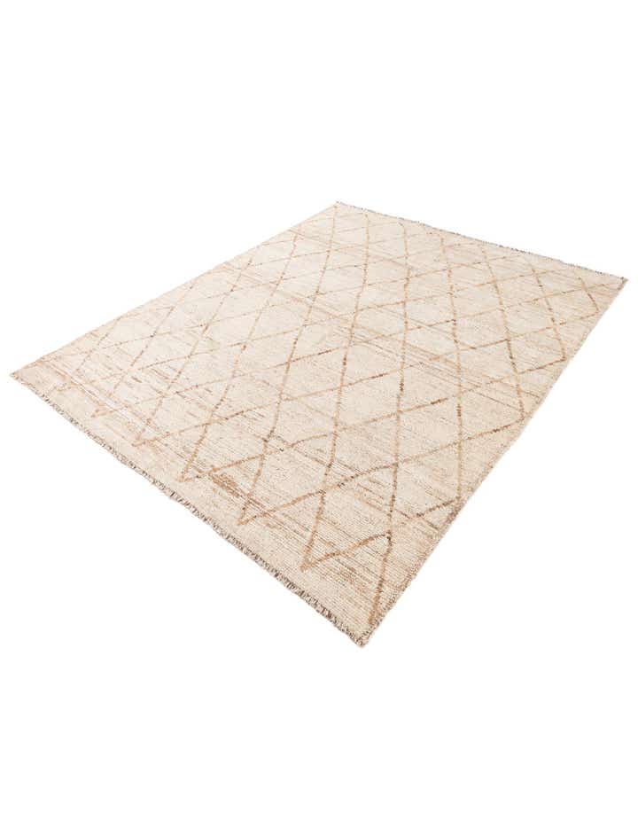 5' 8 x 6' 10 Hand Knotted Moroccan Wool Rug