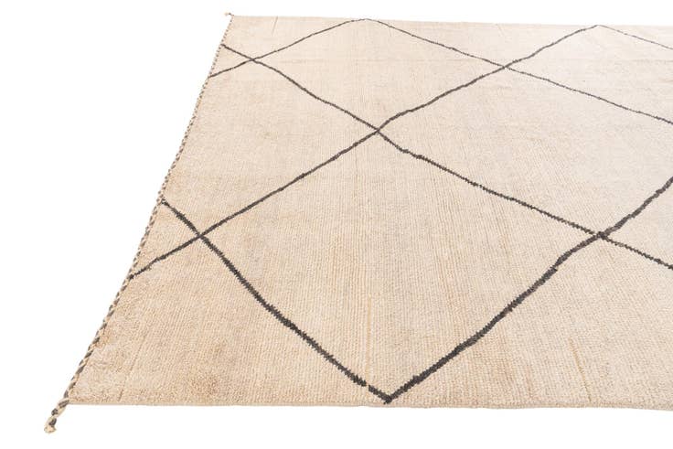 Detail image of 8' x 12' Hand Knotted Moroccan Wool Rug