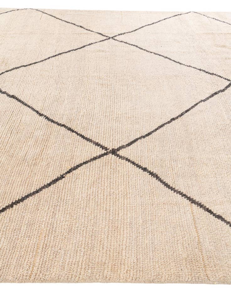 Detail image of 8' x 12'  Hand Knotted Moroccan Wool Rug