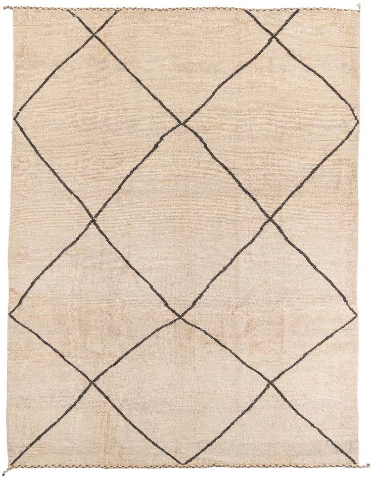 Detail image of 8' x 12' Hand Knotted Moroccan Wool Rug