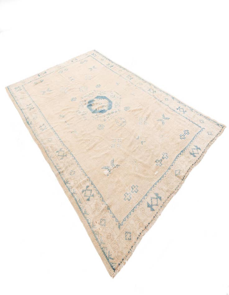 Detail image of 5' 2 x 8'  Hand Knotted Moroccan Wool Rug