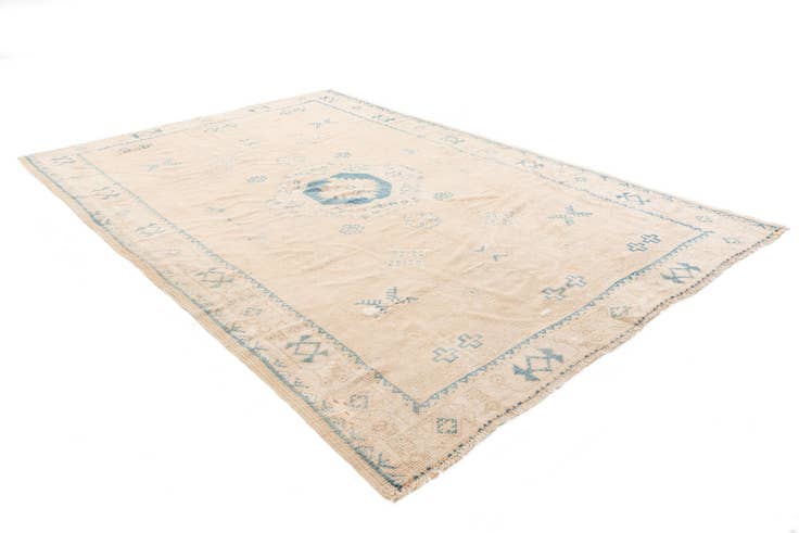 Detail image of 5' 2 x 8' Hand Knotted Moroccan Wool Rug