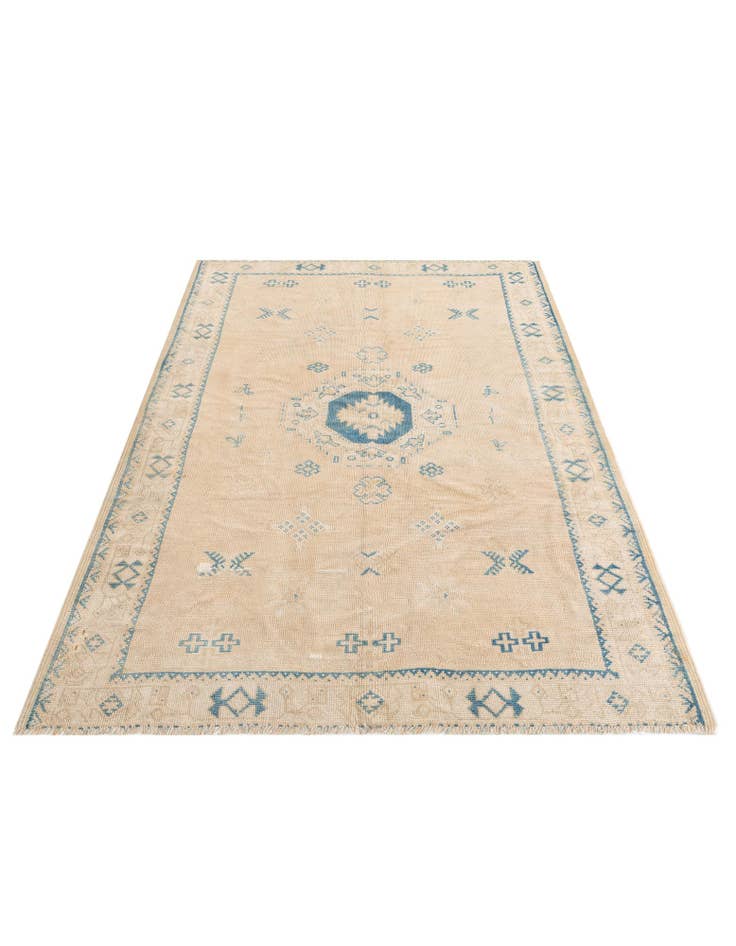 Detail image of 5' 2 x 8'  Hand Knotted Moroccan Wool Rug