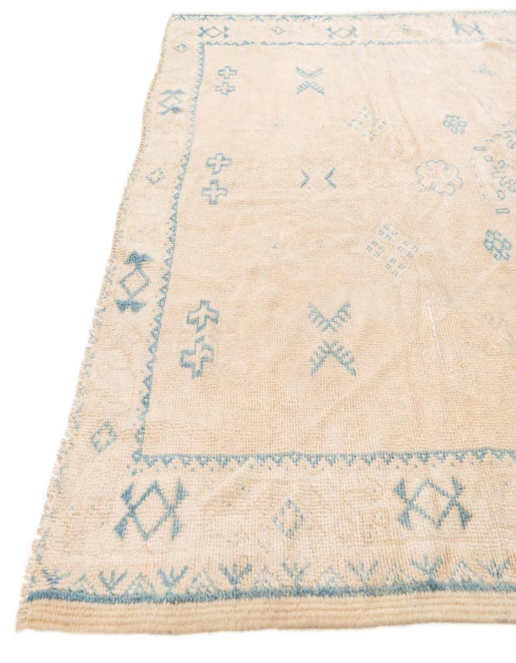 Detail image of 5' 2 x 8'  Hand Knotted Moroccan Wool Rug
