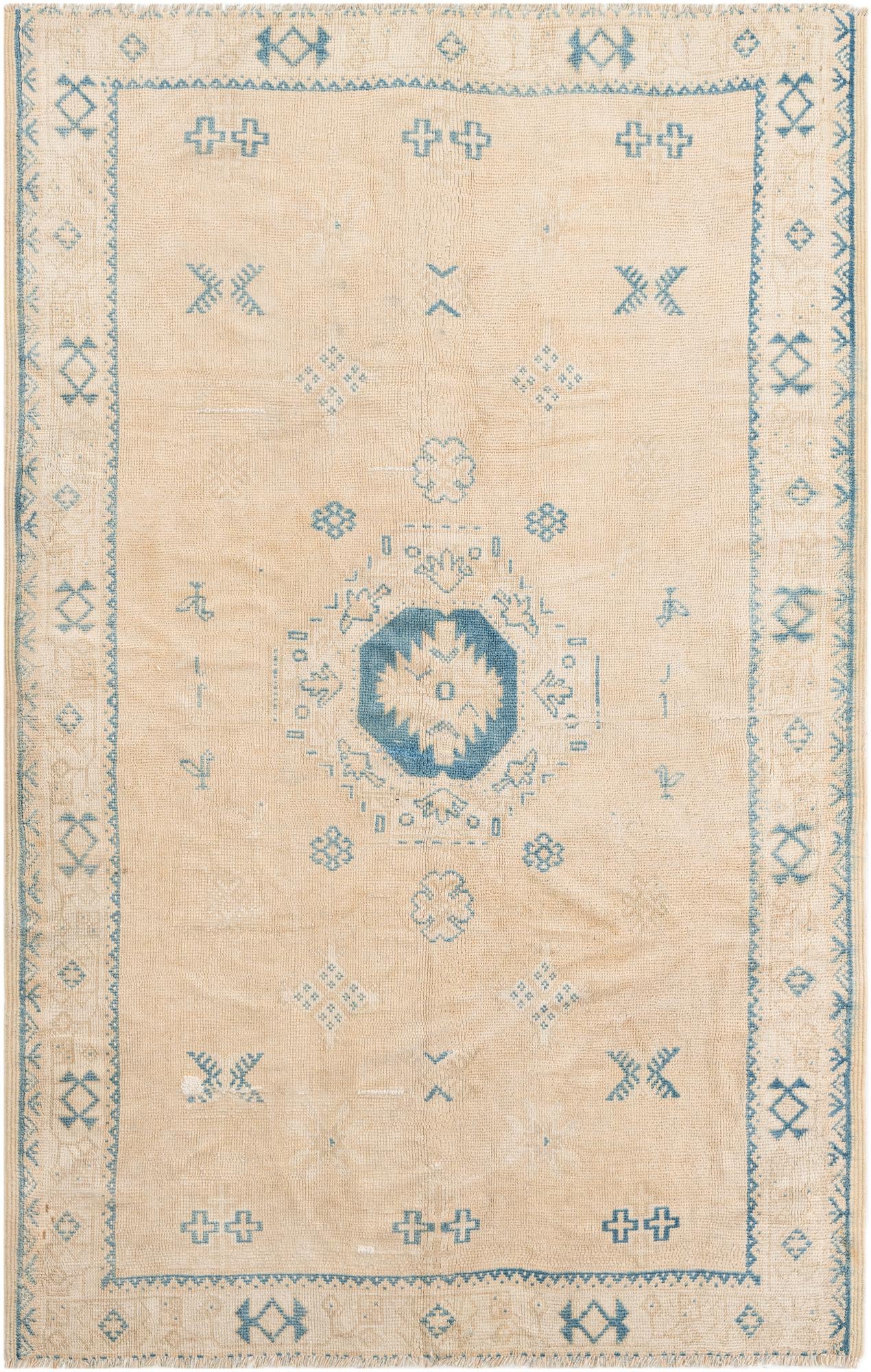 5' 2 x 8' Hand Knotted Moroccan Wool Rug