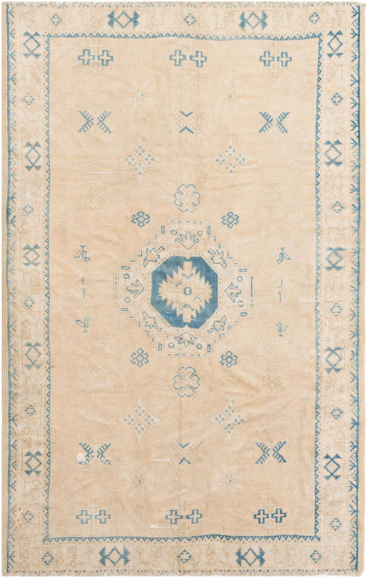 5' 2 x 8' Hand Knotted Moroccan Wool Rug