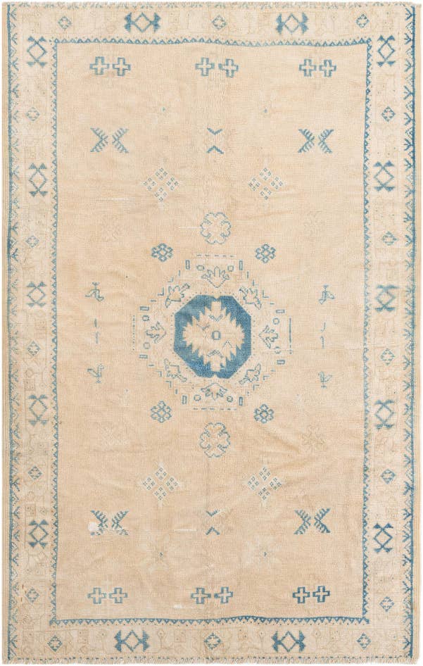 Detail image of 5' 2 x 8' Hand Knotted Moroccan Wool Rug
