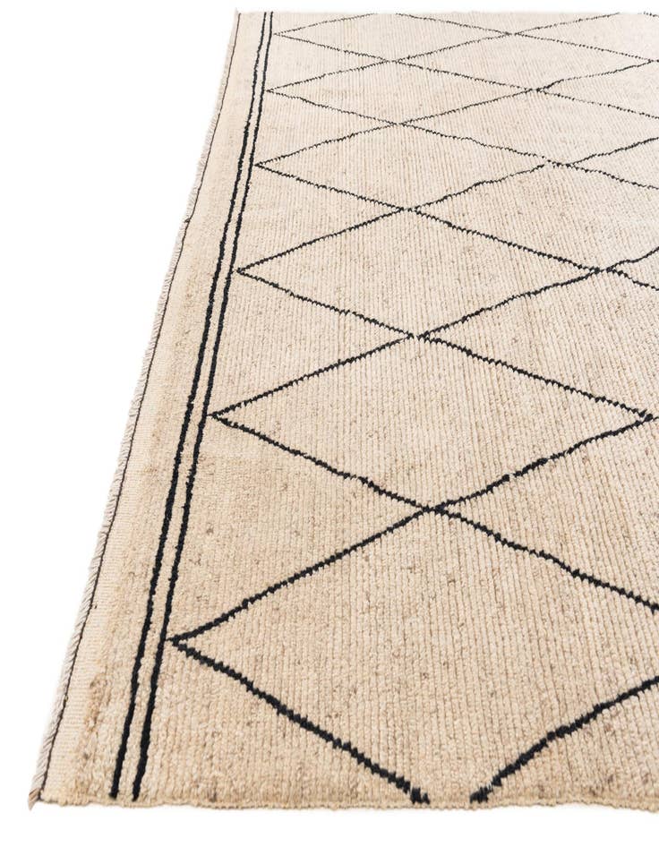 Detail image of 8' 1 x 10'  Hand Knotted Moroccan Wool Rug