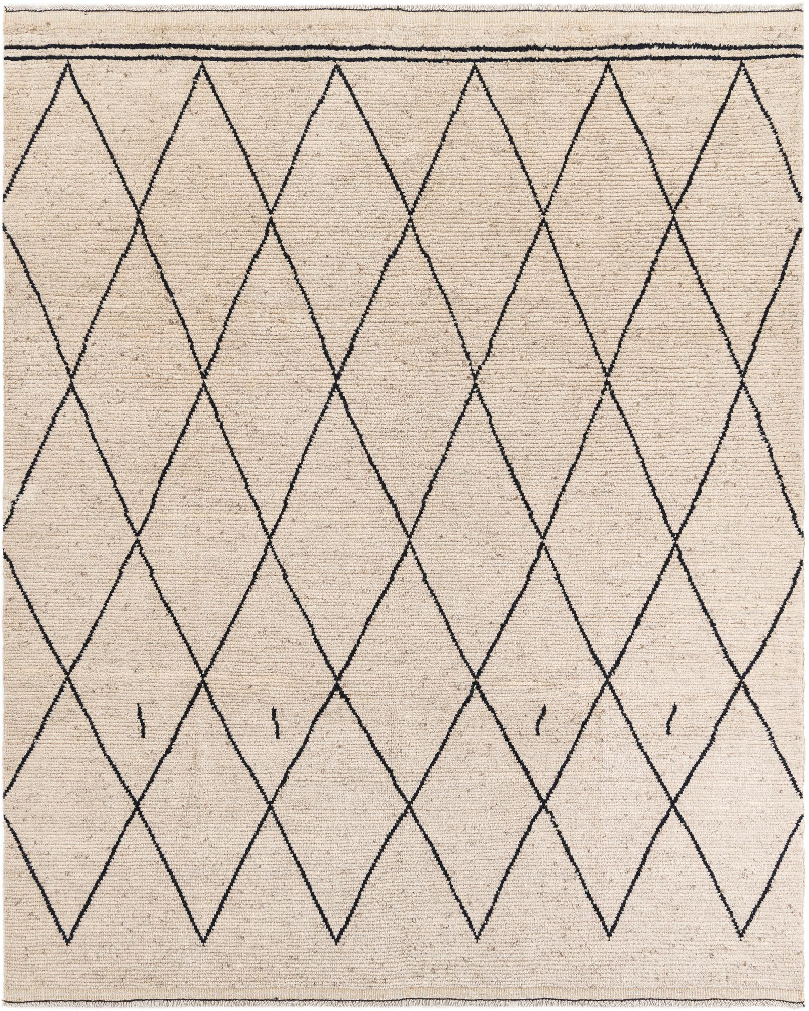 8' 1 x 10' Hand Knotted Moroccan Wool Rug
