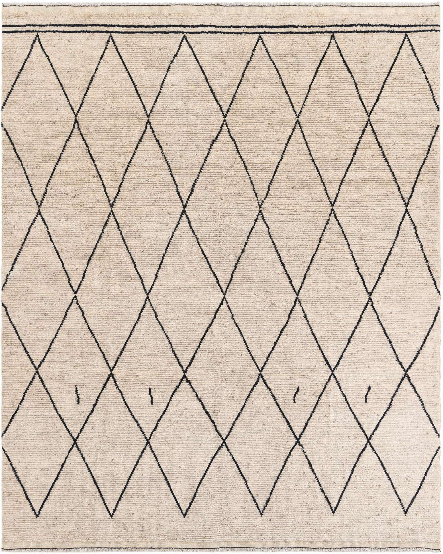8' 1 x 10' Hand Knotted Moroccan Wool Rug